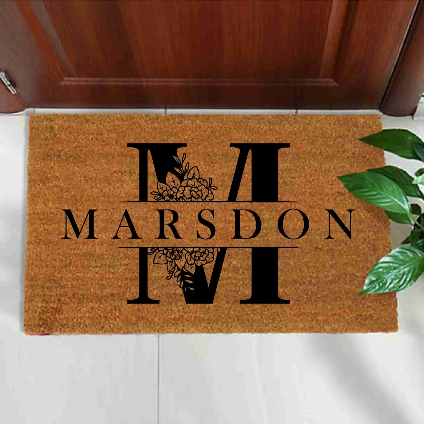 Personalised Modern Family Surname Door Mat - 75cm x 45cm 002