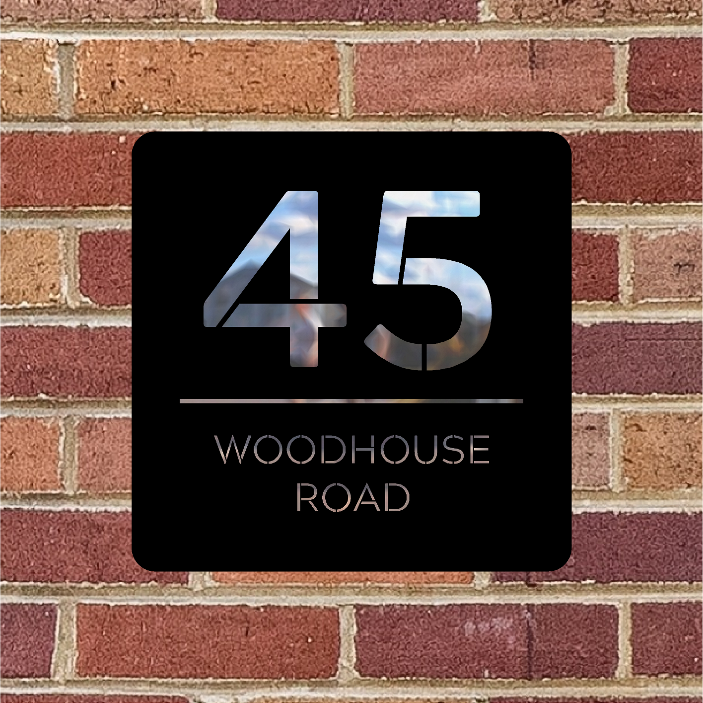 Modern House Sign - 200mm x 200mm