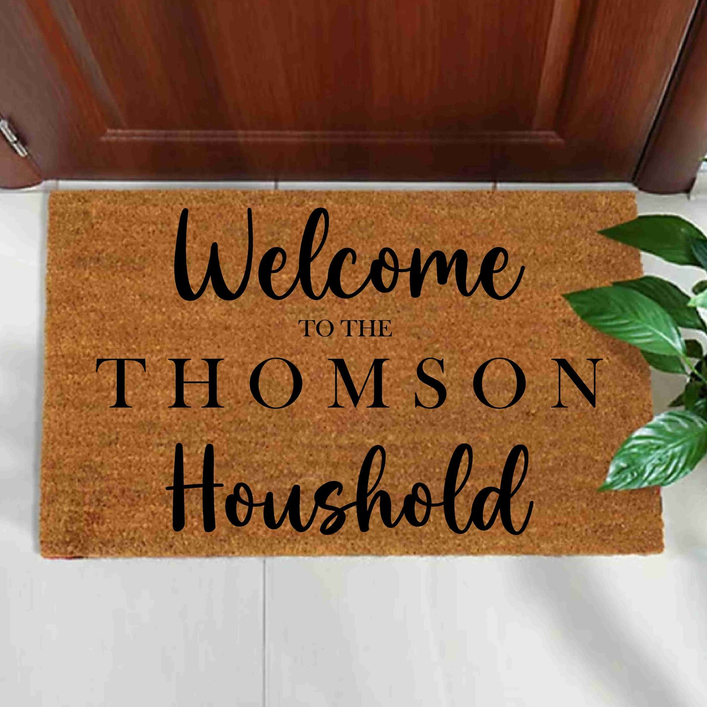 Personalised Welcome Family Surname Door Mat 003 - 75cm x 45cm
