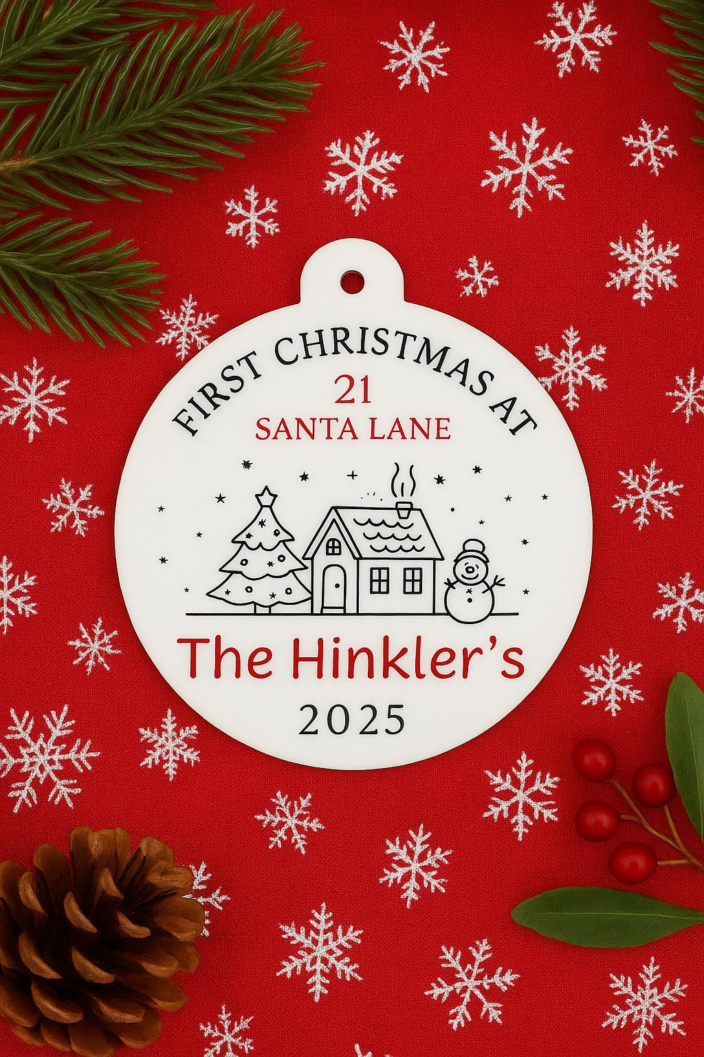 Personalised First Christmas Ornament – New Home Keepsake 2025