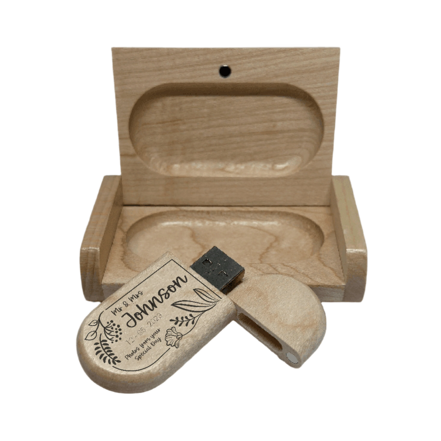 Personalised Wooden USB drive with Box