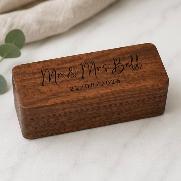 Personalised Ring Box, Wedding Ring Box, Wooden Ring Box, Double Ring Box, Engraved Ring Box, Wedding Ring Holder, Personalised Wedding Gift, Ring Bearer Box, Best Man Ring Box, Wedding Keepsake, Custom Ring Box, Wedding Accessories