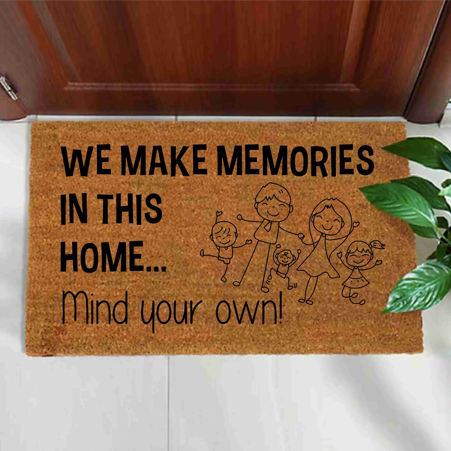 We Make Memories in This Home Family Door Mat 001 - 75cm x 45cm