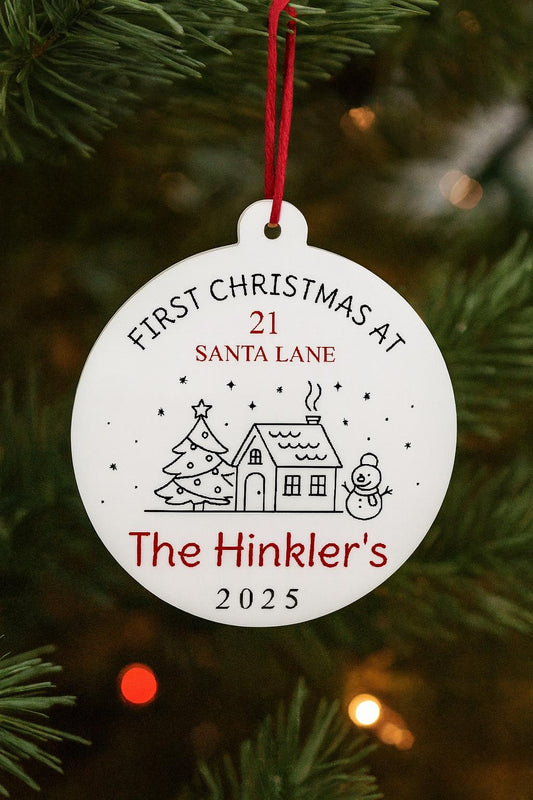Personalised First Christmas Ornament – New Home Keepsake 2025