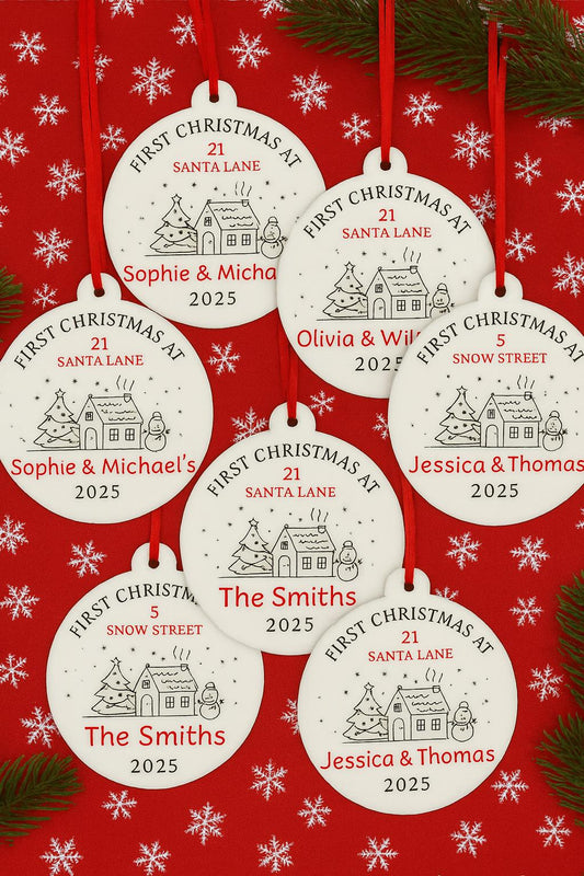 Personalised First Christmas Ornament – New Home Keepsake 2025