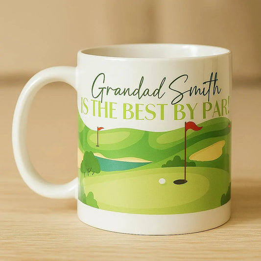 Personalised Grandad Mug - Golfing - Grandad is the best by par - 002