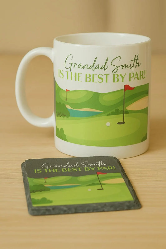 Personalised Grandad Mug - Golfing - Grandad is the best by par - 002